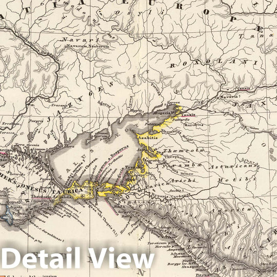 Historic Map : Turkey; Ukraine, Black Sea Region 1865 Pontus Euxinus et quae ei Adjacent. , Vintage Wall Art