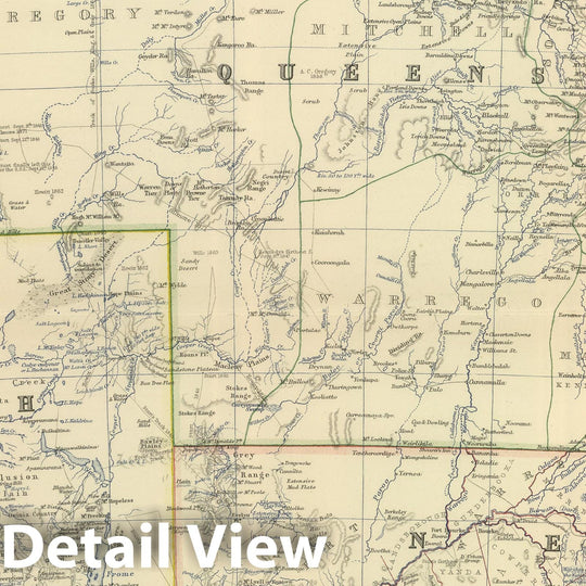 Historic Map : 1879 South Australia, New South Wales, Victoria & Queensland. - Vintage Wall Art