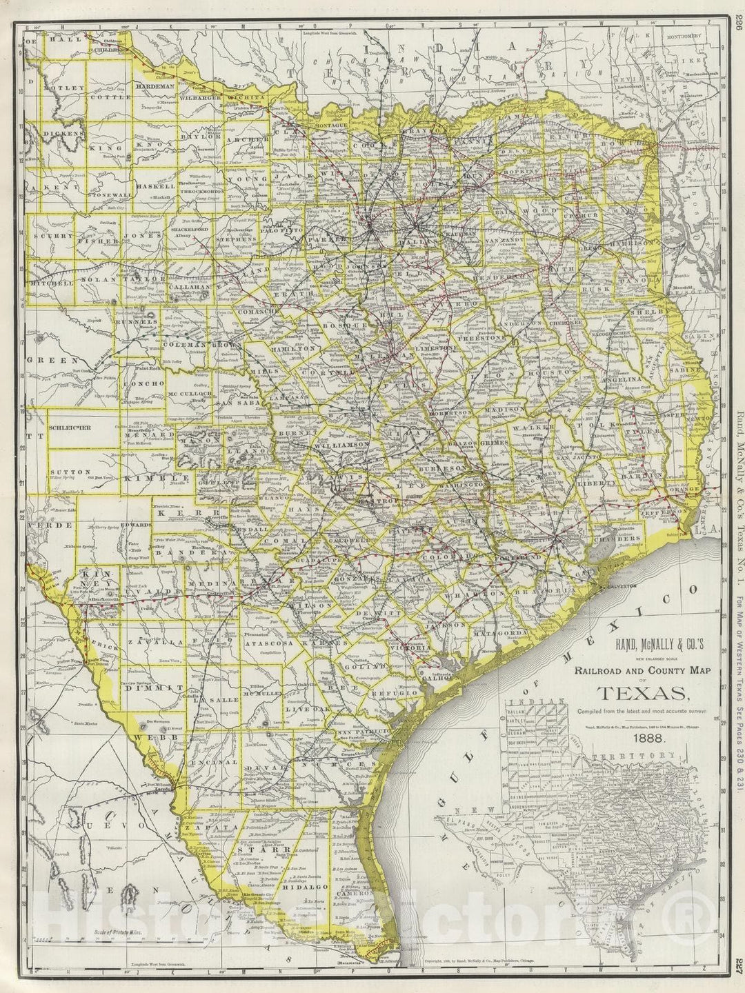 Historic Wall Map : National Atlas - 1888 Eastern Texas. - Vintage Wall Art