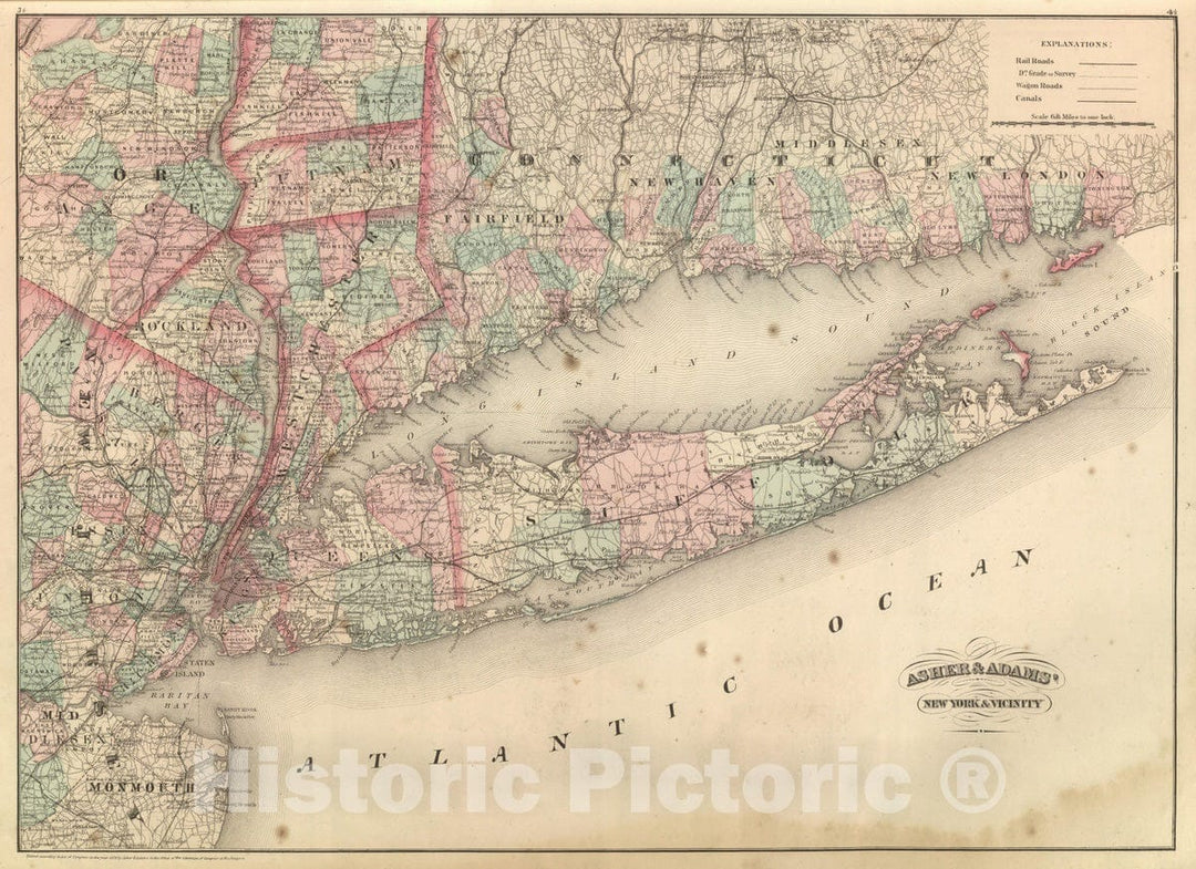 Historic Map - Commercial Reference Book - 1875 New York (City) & Vicinity. - Vintage Wall Art