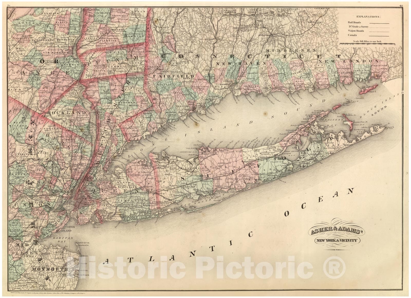 Historic Map - Commercial Reference Book - 1875 New York (City) & Vicinity. - Vintage Wall Art