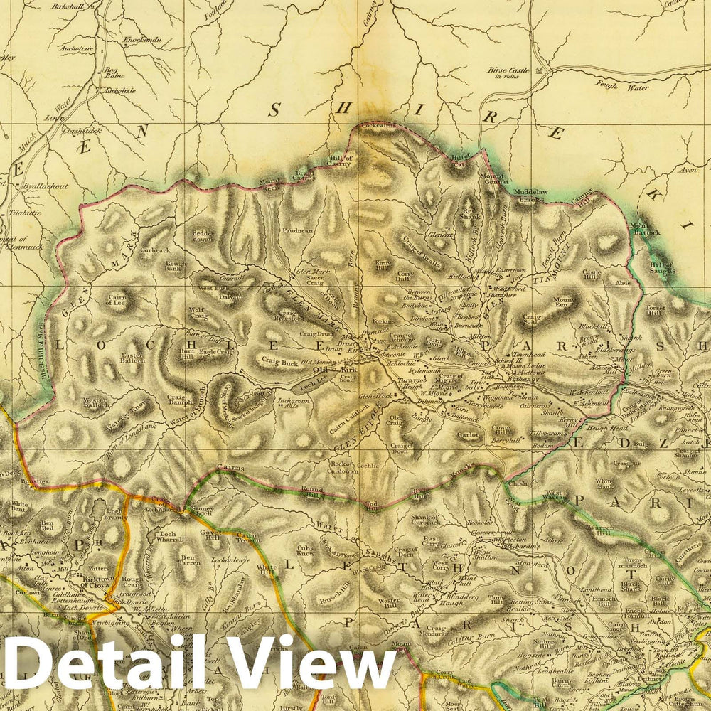 Historic Map : Scotland, 1832 Angusshire N. , Vintage Wall Art