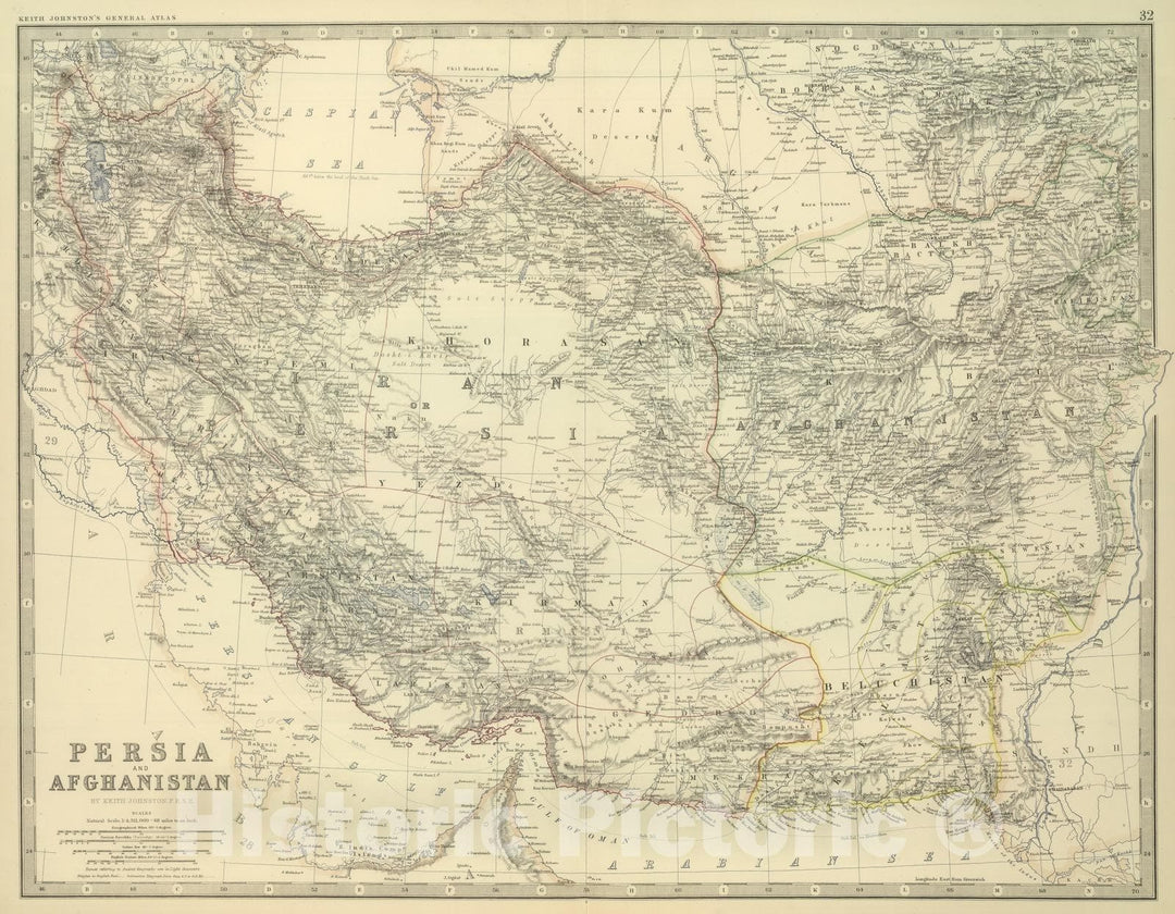 Historic Map : 1879 Persia and Afghanistan : Vintage Wall Art