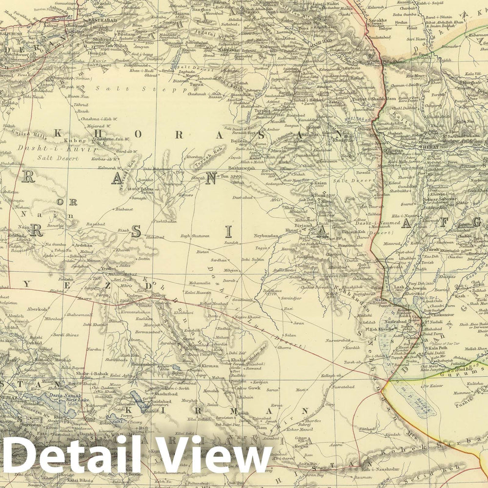 Historic Map : 1879 Persia and Afghanistan : Vintage Wall Art