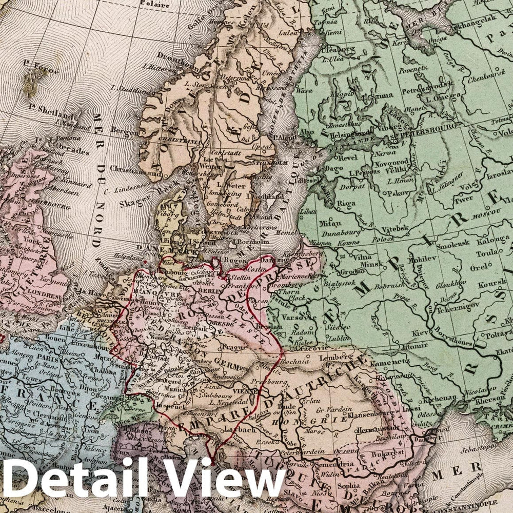 Historic Map : 1852 L'Europe. - Vintage Wall Art