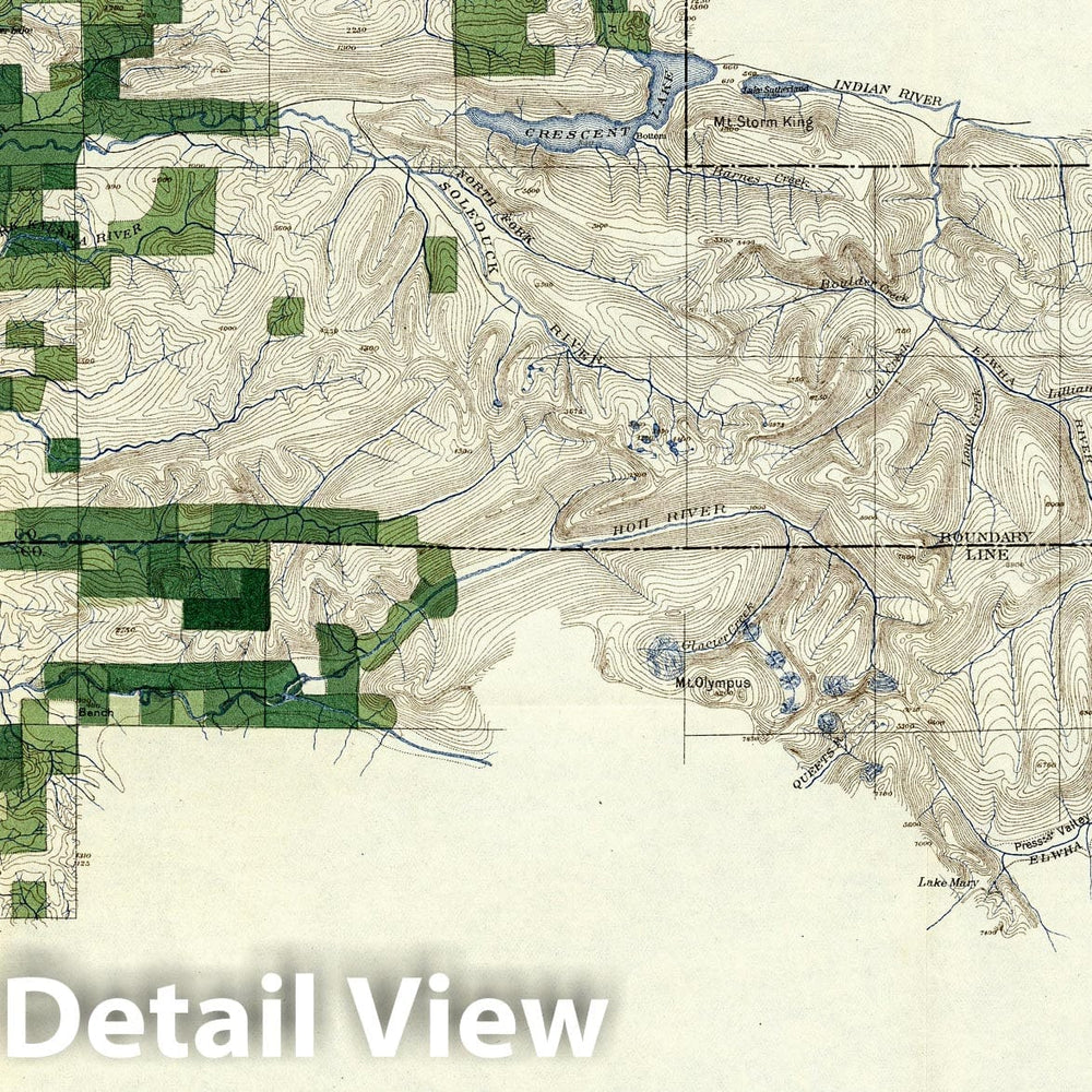 Historic Map : Geologic Atlas - 1900 Plate LXI. The proportion of spruce, part of the Olympic Forest Reserve, Washington. - Vintage Wall Art