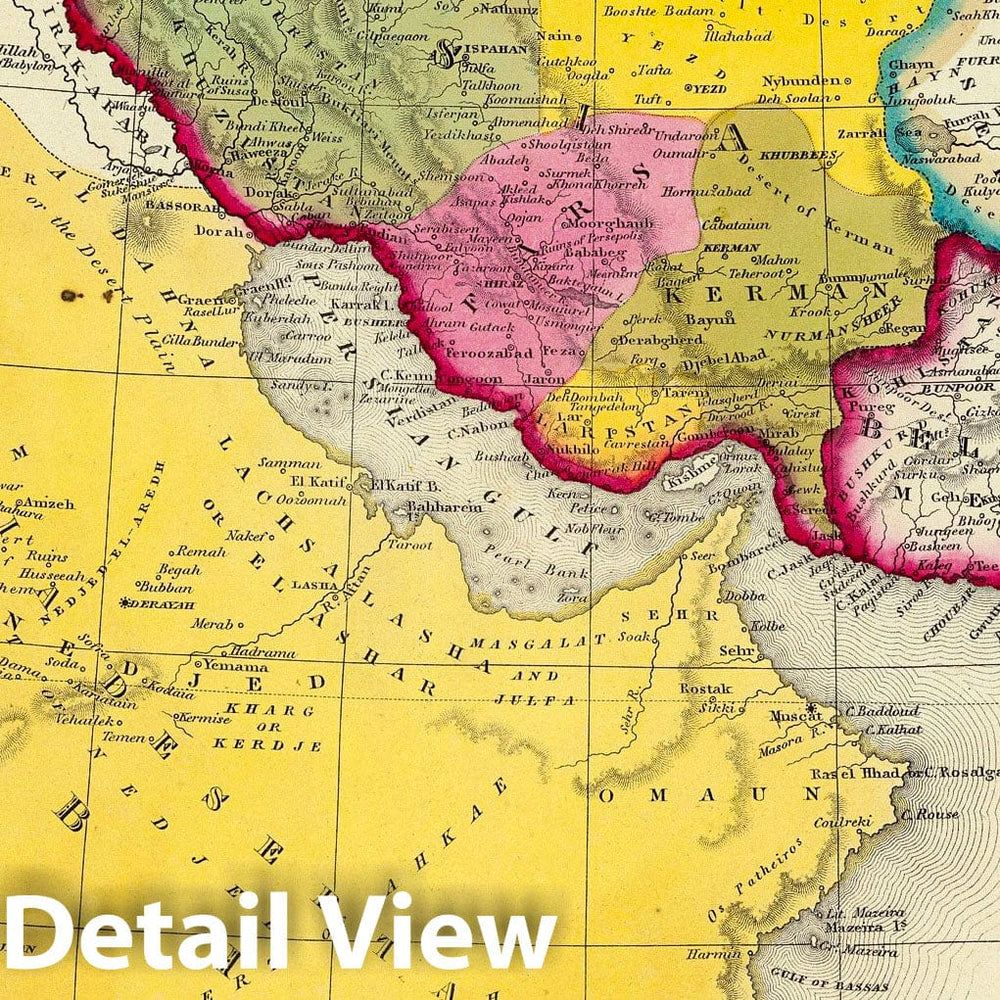 Historic Map : 1846 Persia Arabia &c. - Vintage Wall Art