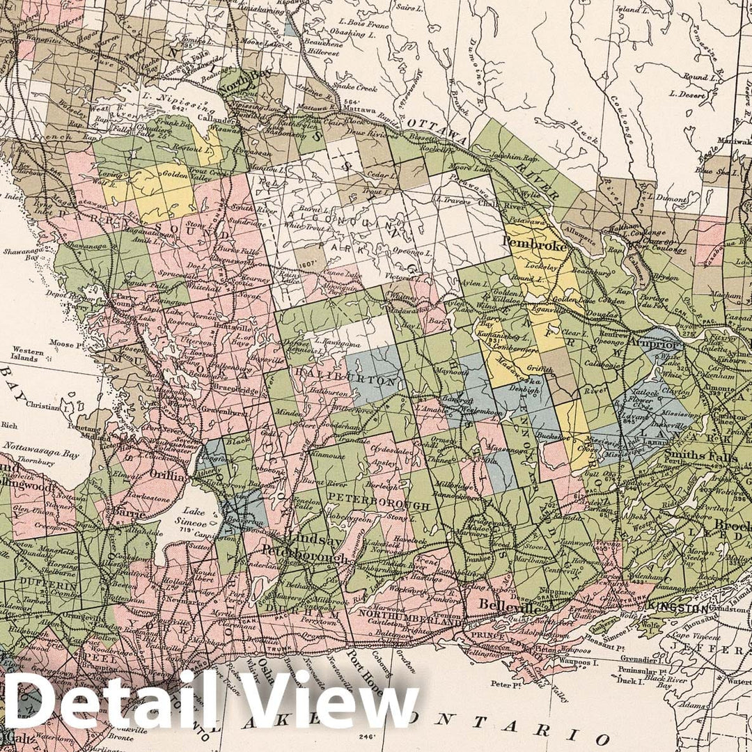 Historic Map : National Atlas - 1915 Origin of the population 1911. Ontario and Quebec - Vintage Wall Art