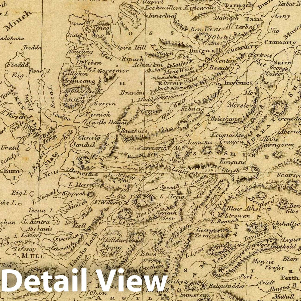 Historic Map : 1812 Scotland. - Vintage Wall Art