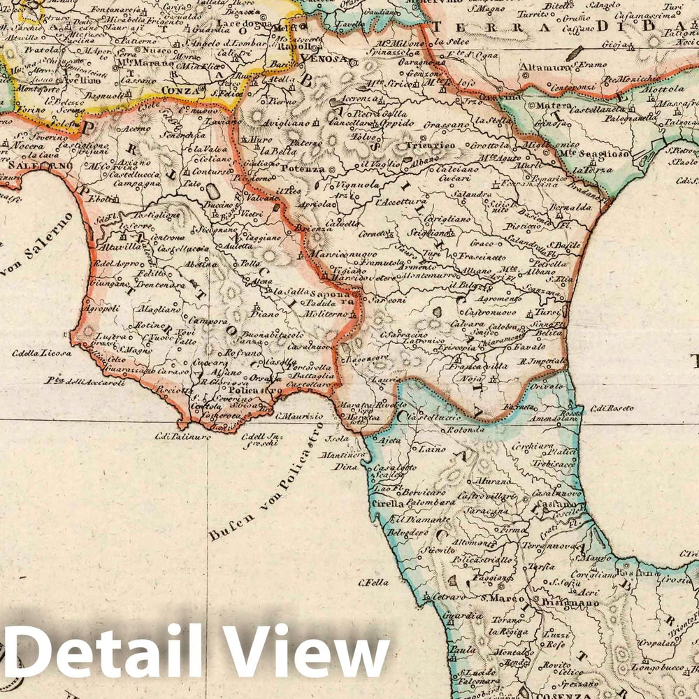 Historic Map : 1817 XXIV. Southern Italy; Kingdom of Naples. - Vintage Wall Art