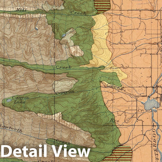 Historic Map - Geologic Atlas - 1900 Plate CXXXVI. Hamilton Quadrangle, Montana-Idaho, Land Classification and Density of Standing Timber. - Vintage Wall Art