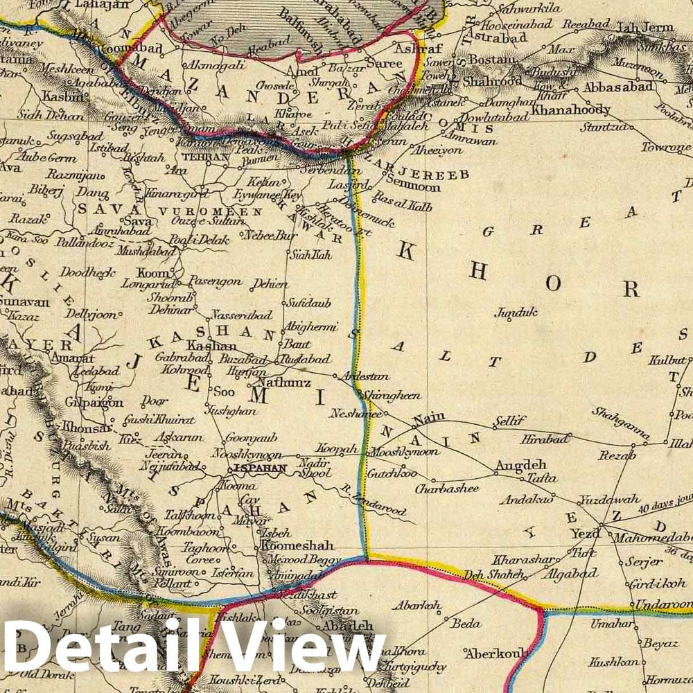 Historic Map : 1851 Persia. - Vintage Wall Art