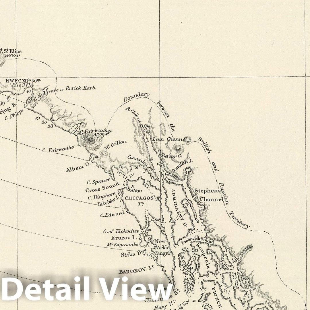 Historic Map : 1861 Pacific Ocean. Cook River to Gulf of California. British Admiralty Chart (portion). - Vintage Wall Art