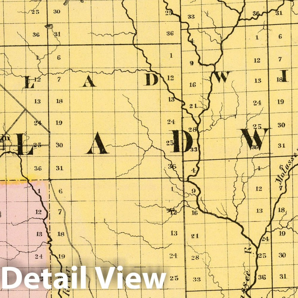 Historic Map : 1873 (Map of Gladwin County, Michigan) - Vintage Wall Art