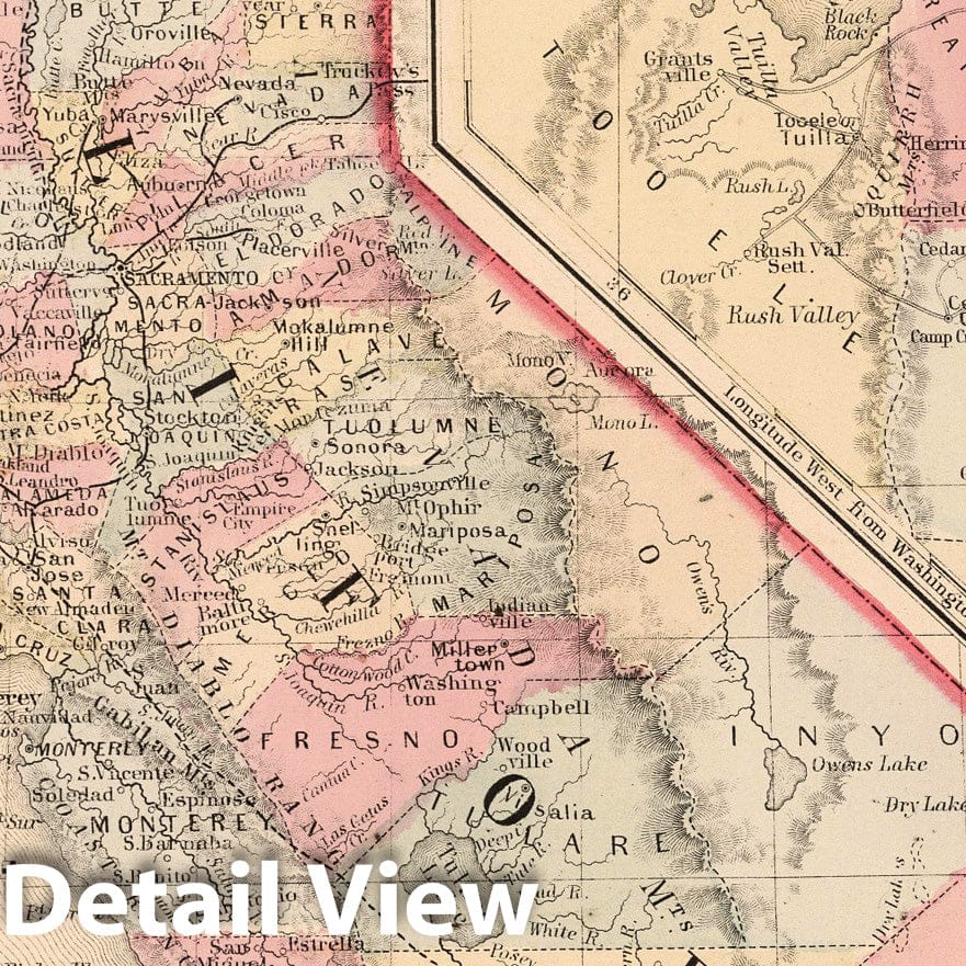 Historic Wall Map : 1868 County map of California. Map of the Settlements in the Great Salt Lake Country. Utah. San Francisco Bay and Vicinity. - Vintage Wall Art