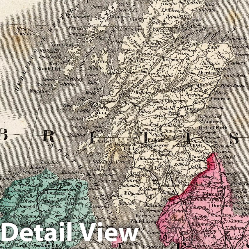 Historic Map : 1873 Great Britain and Ireland. - Vintage Wall Art