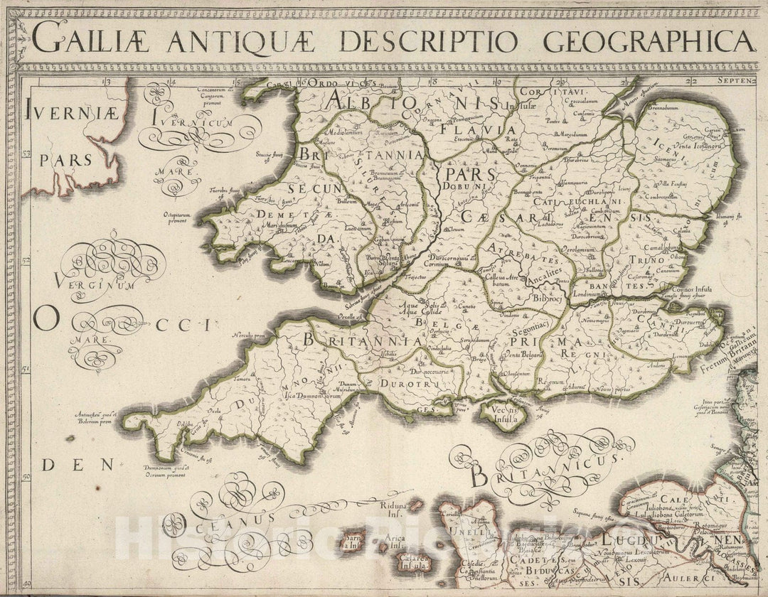 Historic Map : 1697 Map of the Geography of Ancient France. - Vintage Wall Art