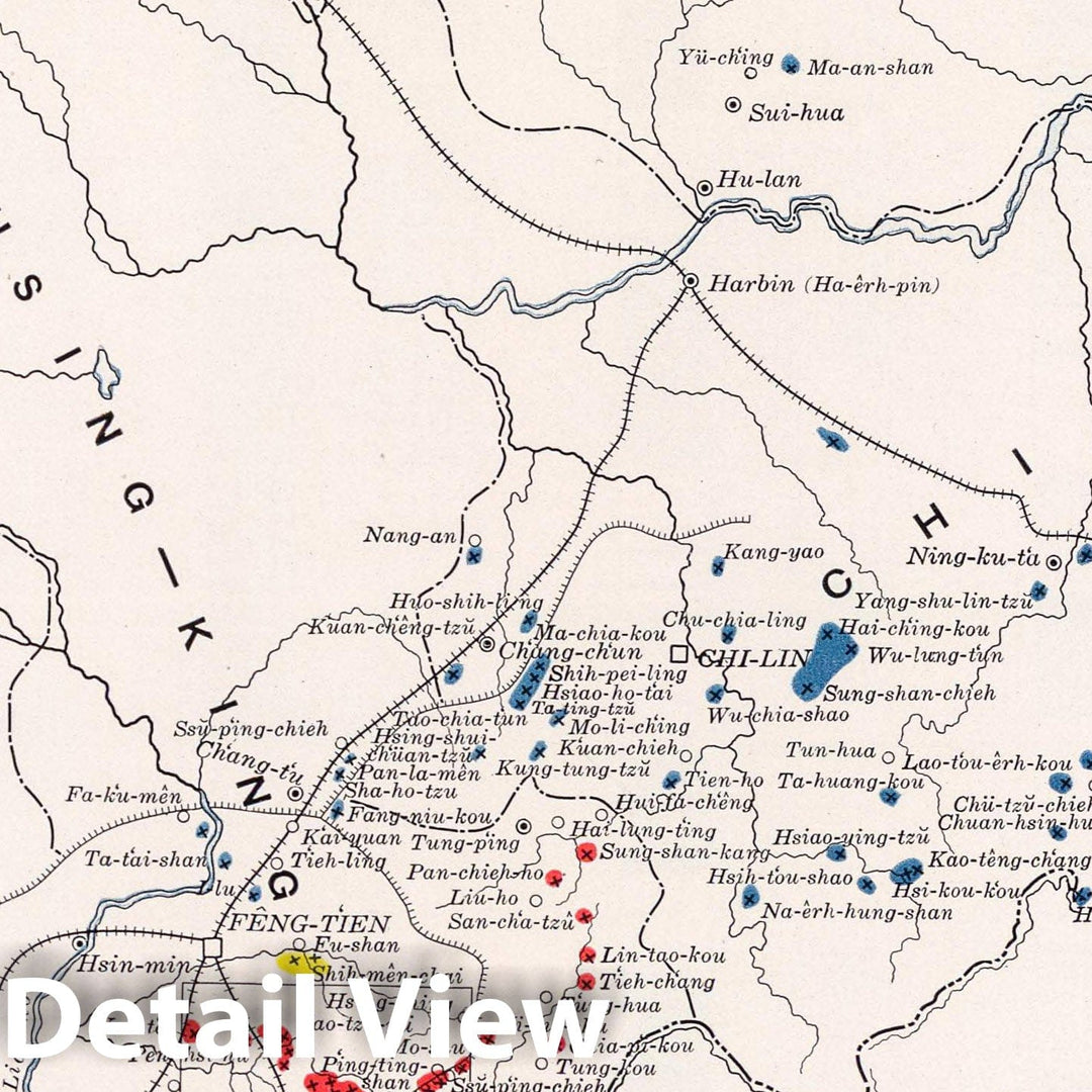 Historic Map : Geologic Atlas - 1913 Manchuria. Fu-Shun. Coal Resources of the World. - Vintage Wall Art