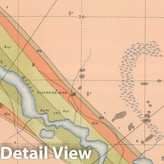 Historic Map : Geologic Atlas - 1896 Detailed Geology Sheet X. - Vintage Wall Art