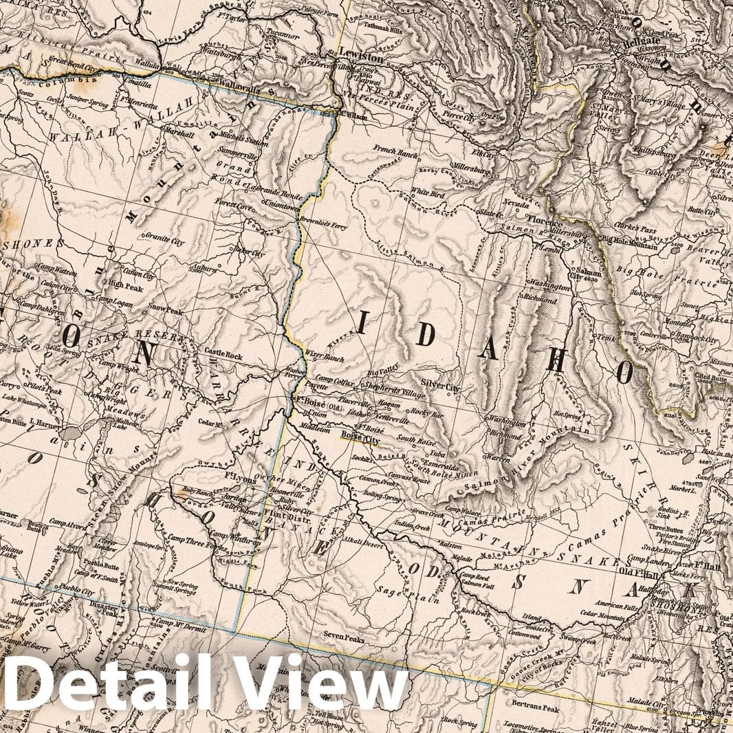 Historic Map : United States, Northwestern States 1879 Vereinigte Staaten von Amerika in 6 Blattern, Blatt 1. (United Sates, Sheet 1). , Vintage Wall Art