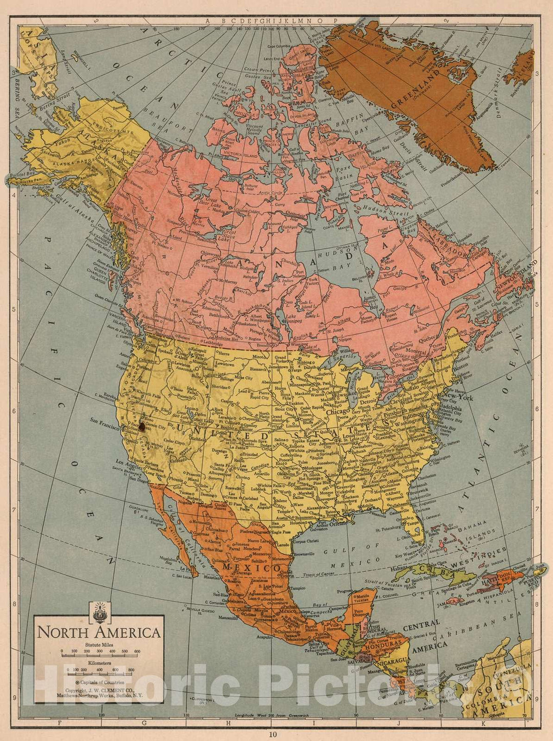 Historic Map : 1943 North America - Vintage Wall Art