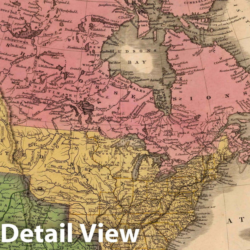 Historic Map : School Atlas - 1826 North America. - Vintage Wall Art