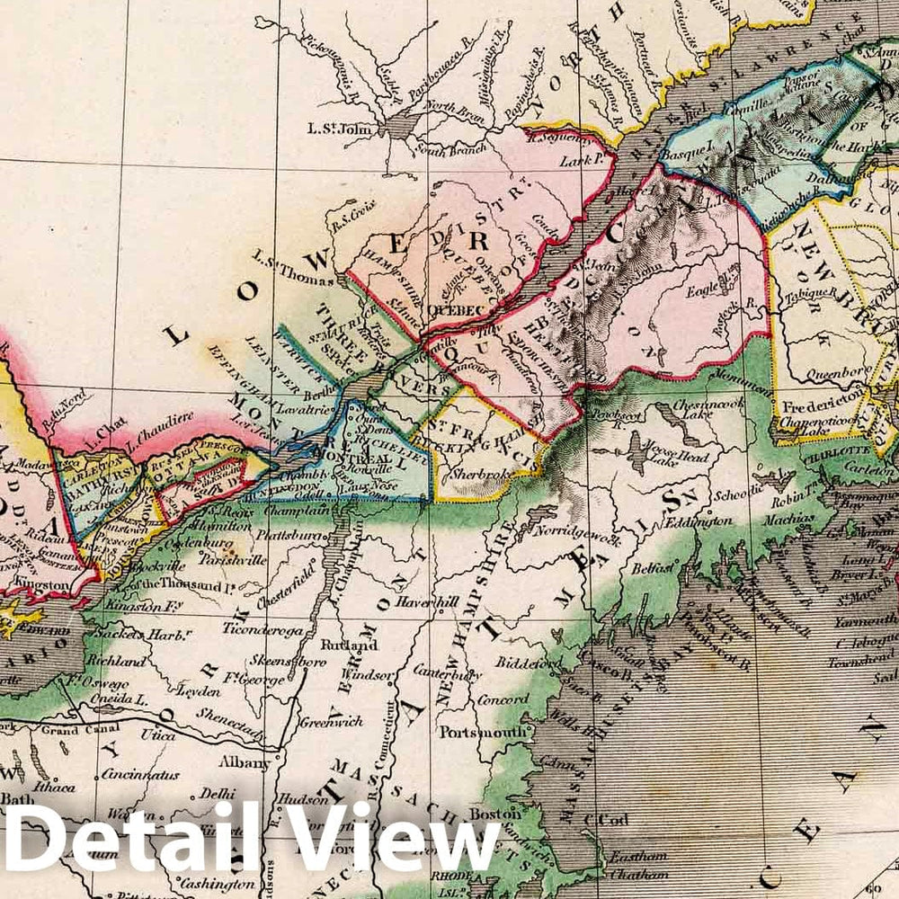 Historic Map : 1832 British Possessions, North America. - Vintage Wall Art