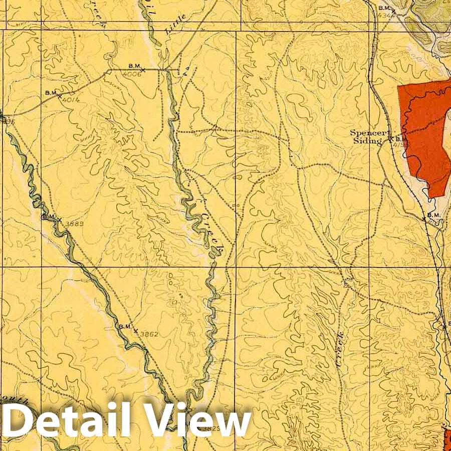 Historic Map : Geologic Atlas - 1900 Plate CXLI. Newcastle Quadrangle, Wyoming - South Dakota, Land Classification and Density of Standing Timber. - Vintage Wall Art