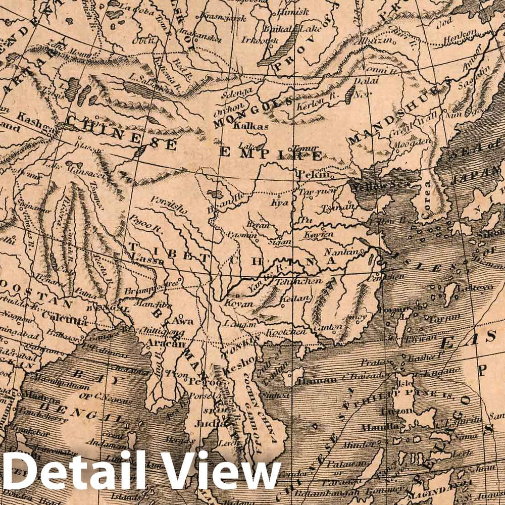 Historic Map : School Atlas - 1822 Asia - Vintage Wall Art