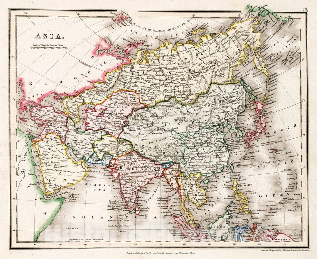 Historic Map : 1832 Asia. v2 - Vintage Wall Art