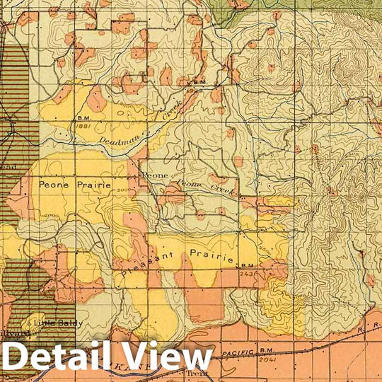 Historic Map : Geologic Atlas - 1900 Plate CXXXIV. Spokane Quadrangle, Washington-Idaho, Land Classification and Density of Standing Timber. - Vintage Wall Art