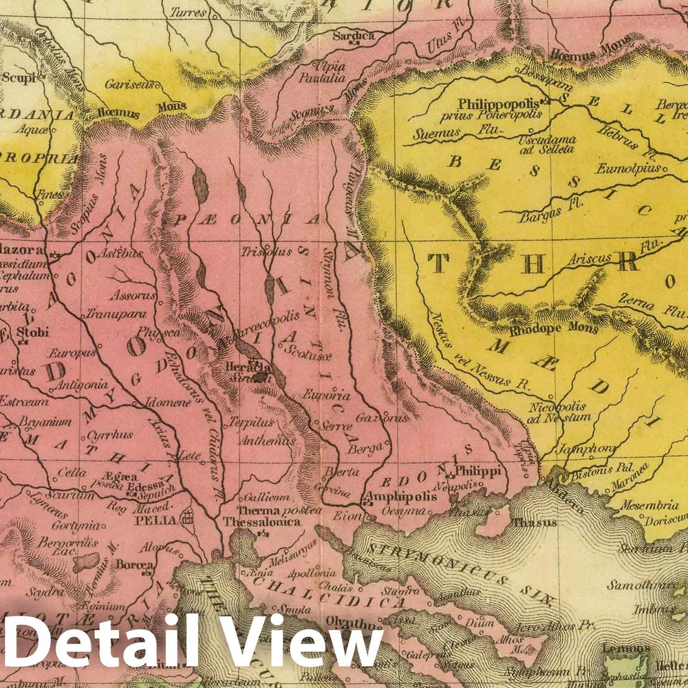 Historic Map : Greece; Macedonia, Crete 1826 Graecia Pars Septentrionalis aliter Macedonia, Thessalia & Epirus cum Tracia. (1826) , Vintage Wall Art