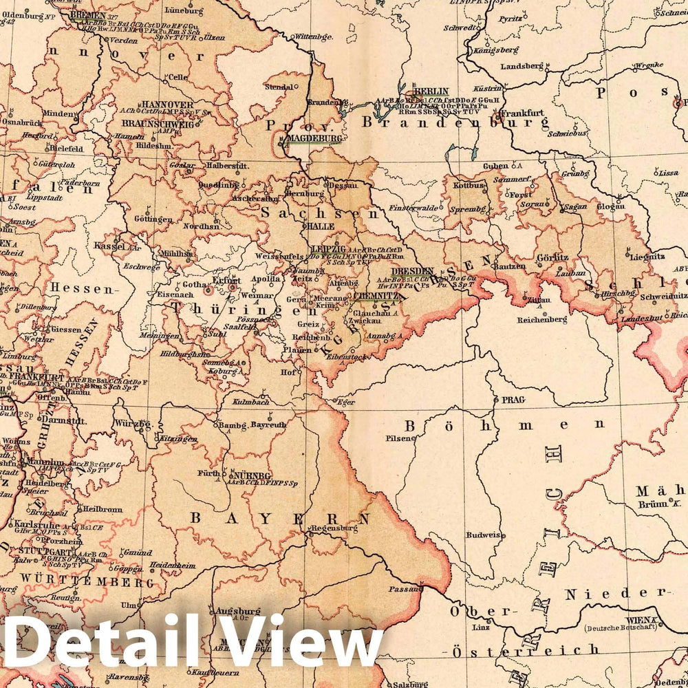 Historic Map : Germany, 1894 Nr. 5. Deutscher Handel und Verkehr in Mittel-Europa. (German Trade and Transport in Central Europe.) , Vintage Wall Art