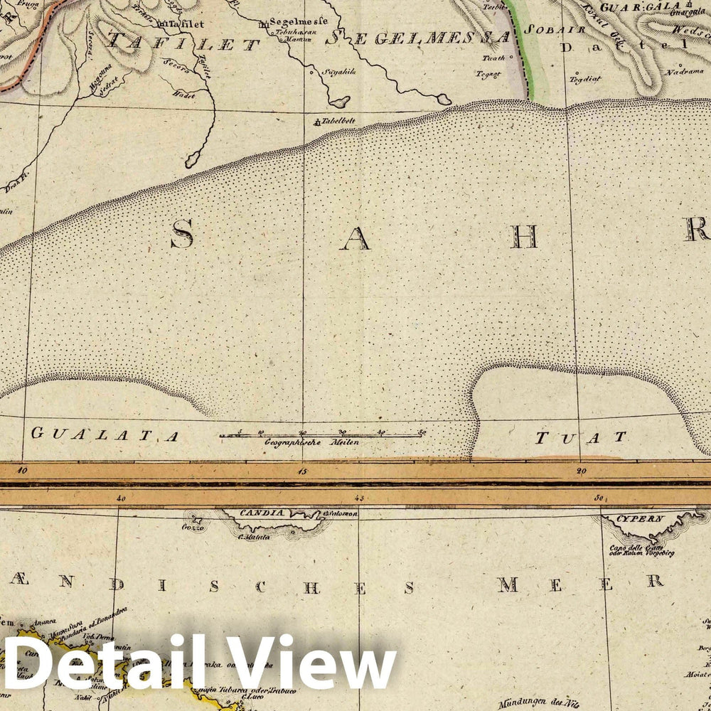 Historic Map : 1817 XLIX. North Coast of Africa. - Vintage Wall Art