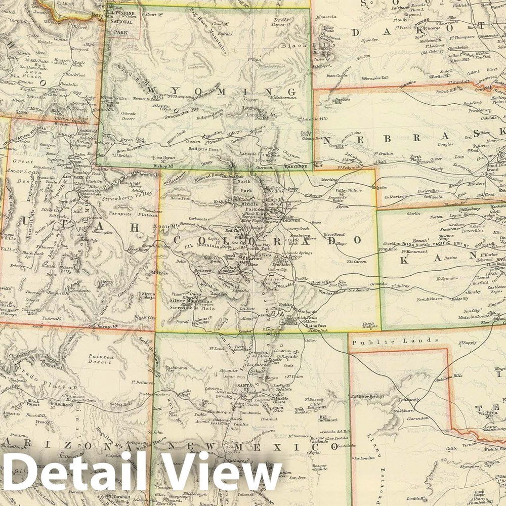 Historic Map : 1893 Western United States. - Vintage Wall Art