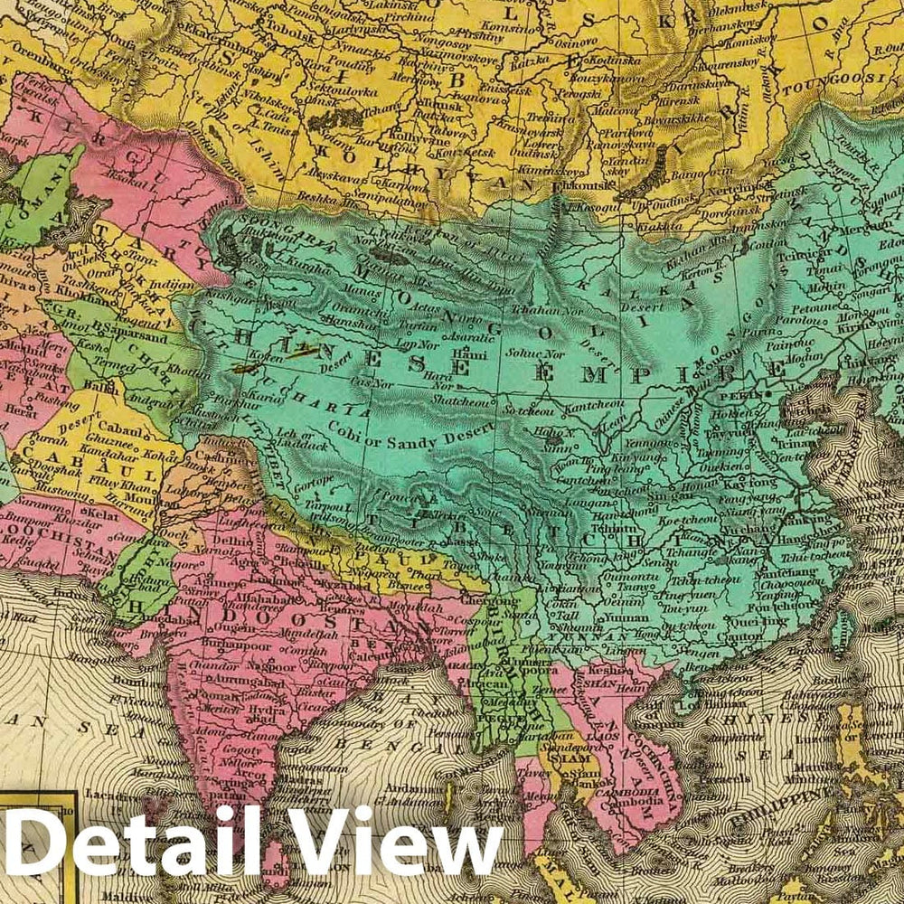 Historic Map : 1836 Asia : Vintage Wall Art