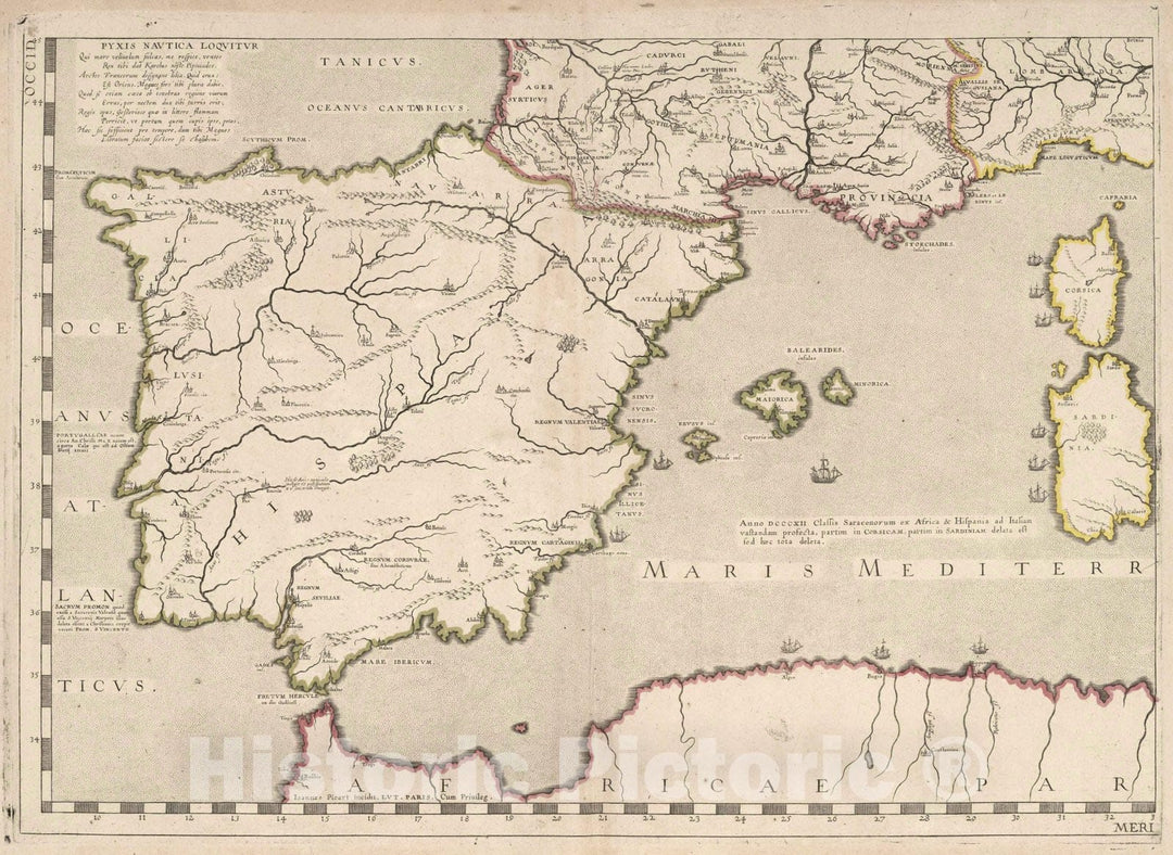 Historic Map : 1697 Empire of Charlemagne v1 - Vintage Wall Art