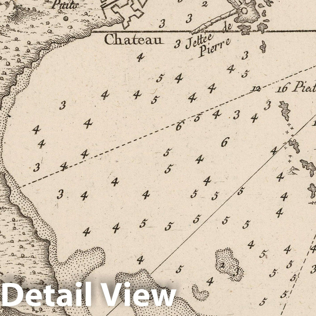 Historic Map : Libya, , Africa 1764 Plan de la Rade et Ville de Tripoli ?la Coste de Barbarie , Vintage Wall Art