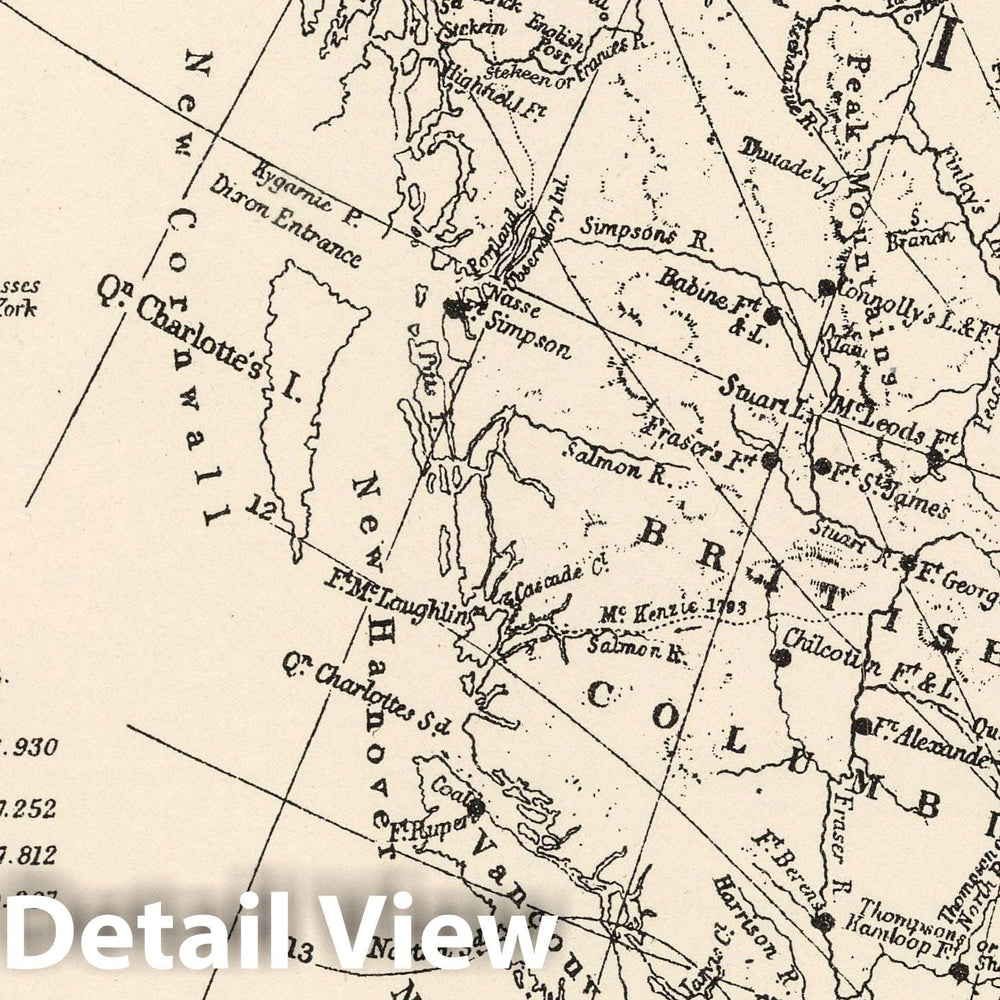 Historic Map : 1863 Part of Map of British North America. Arrowsmith. - Vintage Wall Art