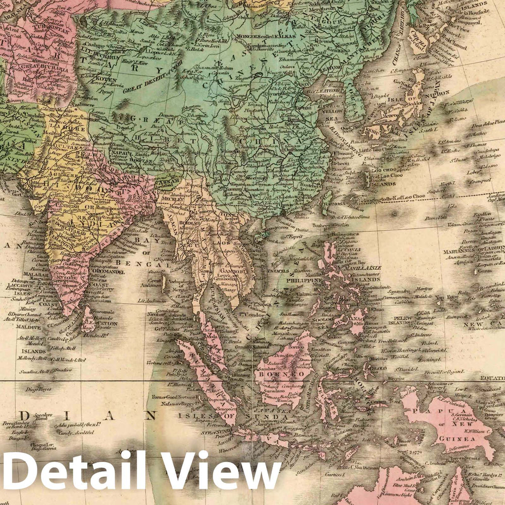 Historic Map : School Atlas - 1826 Asia. - Vintage Wall Art