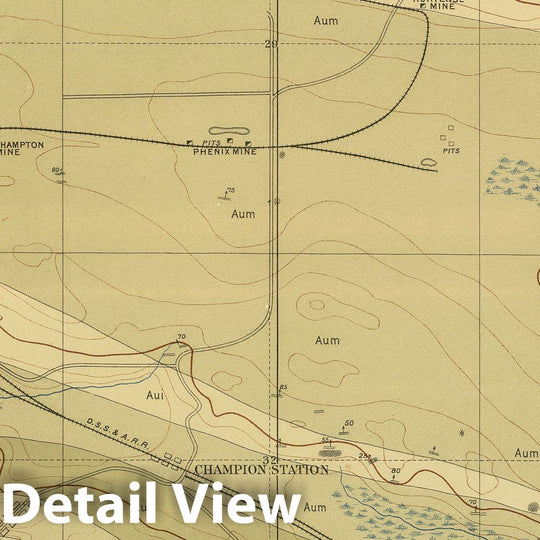 Historic Map : Geologic Atlas - 1896 Detailed Geology Sheet XII. - Vintage Wall Art