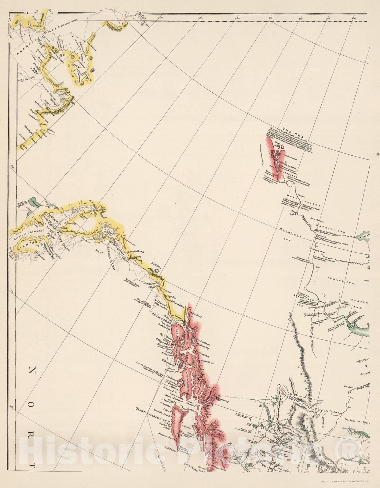 Historic Map : 1824 Arrowsmith's North America (northwestern portion). - Vintage Wall Art