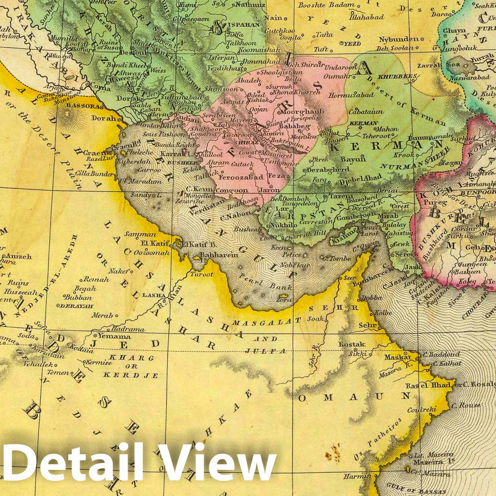 Historic Map : 1836 Persia Arabia &c. - Vintage Wall Art