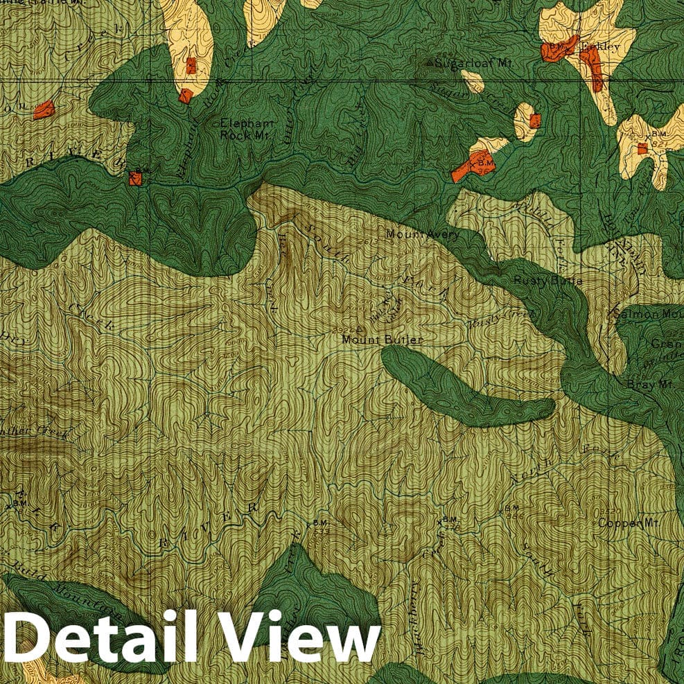 Historic Map : Geologic Atlas - 1900 Plate CXXVI. Port Orford California, Oregon, Land Classification and Density of Standing Timber. - Vintage Wall Art