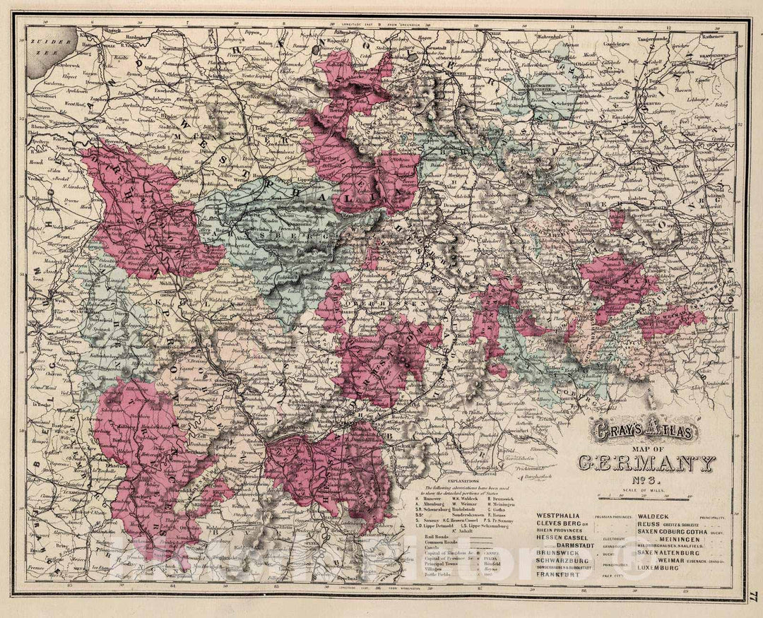 Historic Map : 1873 Germany No. 3. - Vintage Wall Art