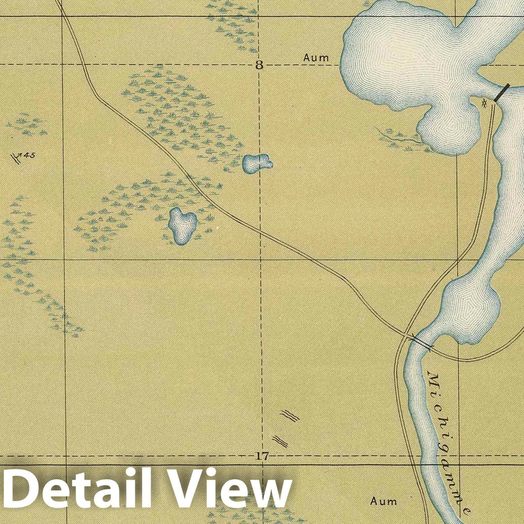 Historic Map : Geologic Atlas - 1896 Detailed Geology Sheet VI. - Vintage Wall Art