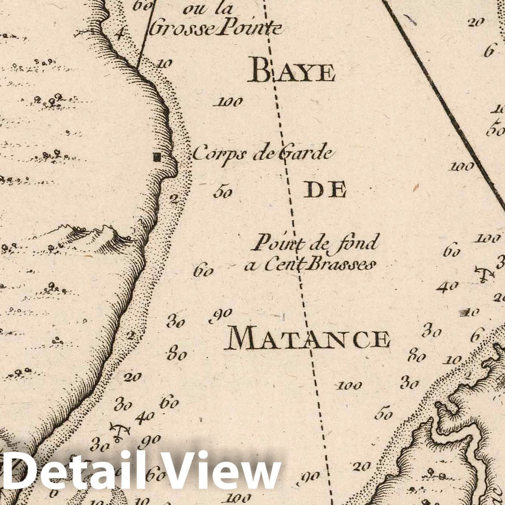 Historic Map : Cuba , Matance (Cuba), 1764 Baye de Matance dans I'isle de Cube. , Vintage Wall Art