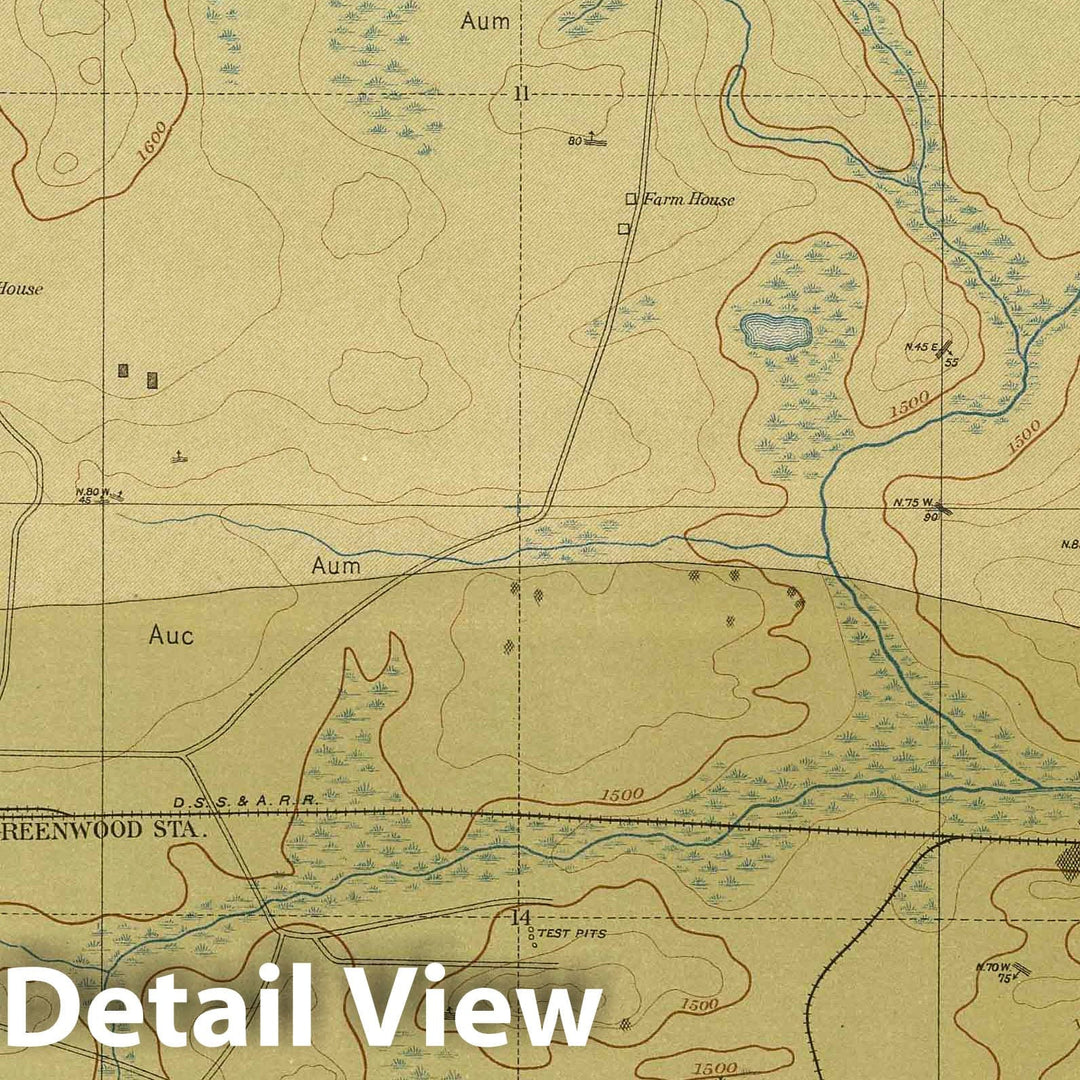 Historic Map : Geologic Atlas - 1896 Detailed Geology Sheet XXII. - Vintage Wall Art