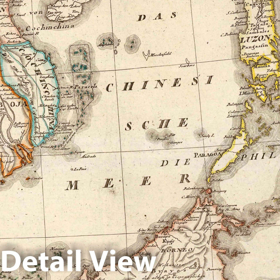 Historic Map : 1819 XLV. East Indies (Eastern Sheet). Philippines, Indonesia, Thailand. - Vintage Wall Art