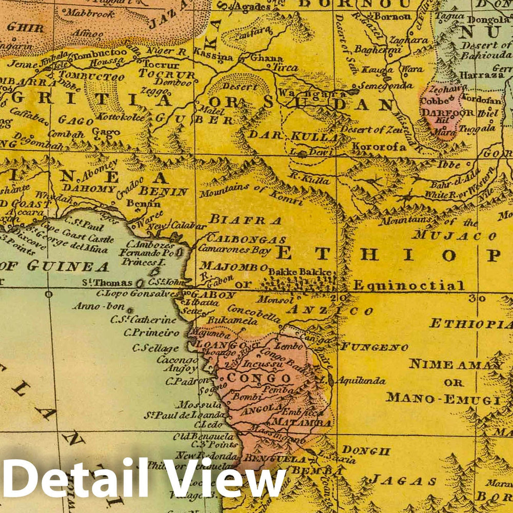 Historic Map : 1811 Africa. v2 - Vintage Wall Art